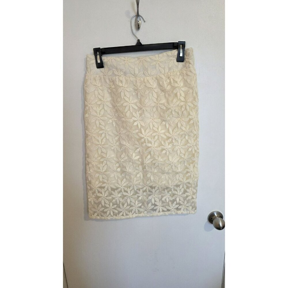 Maurices Skirt High Low Lace Skirt Floral Print Womens Small Coquette Angelcore